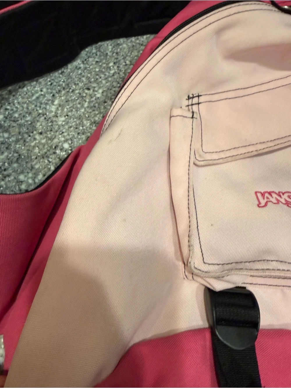 Vintage Jansport Backpack Crossbody Sling Pink/Black Gorpcore 90s/Y2K